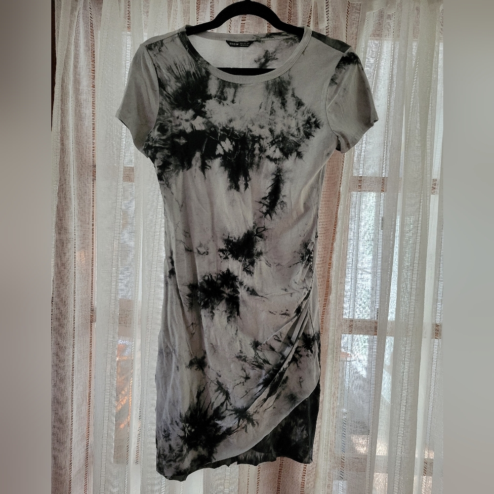 Shein Black & White Tie-Dye Dress